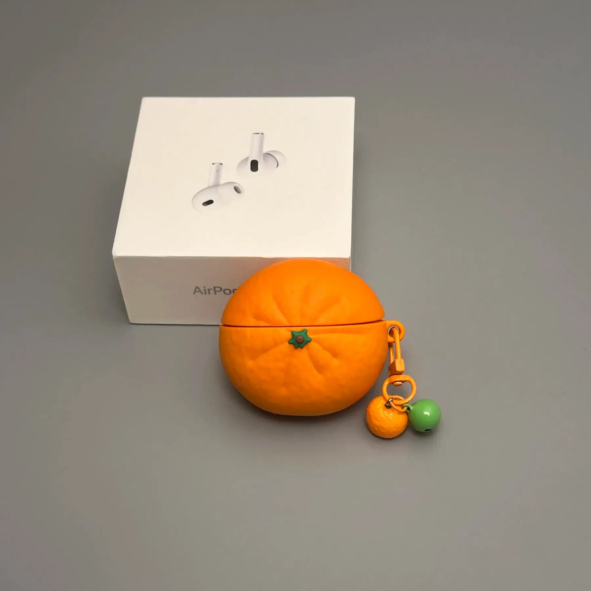 Cute Realistic Mini Orange AirPods Case