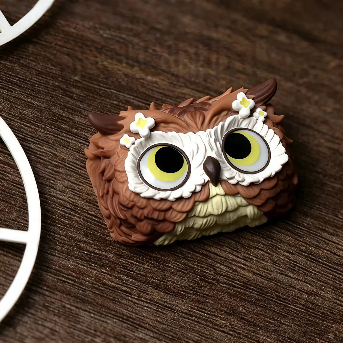 1.5U Cute Owl Resin Artisan Keycap for Mechanical Keyboards