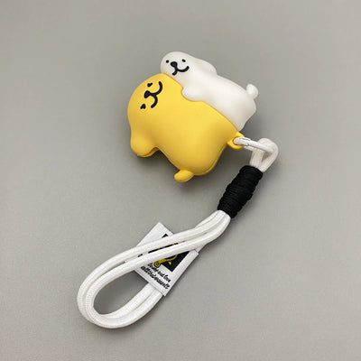 Cartoon White & Yellow Maltese Dogs AirPods Case
