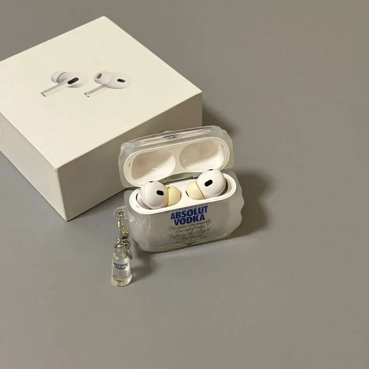Creative 3D Vodka Bottle Cap AirPods Case