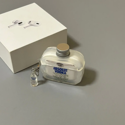 Creative 3D Vodka Bottle Cap AirPods Case