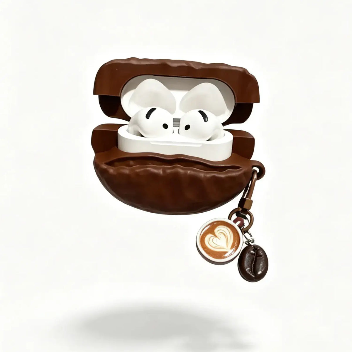 Cute Coffee Bean Silicone Soft AirPods Case