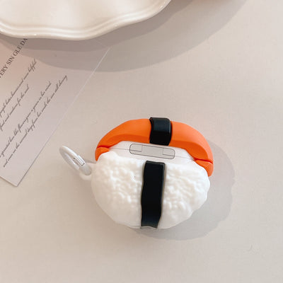Cute Kawaii Bear Salmon Sushi AirPods Case
