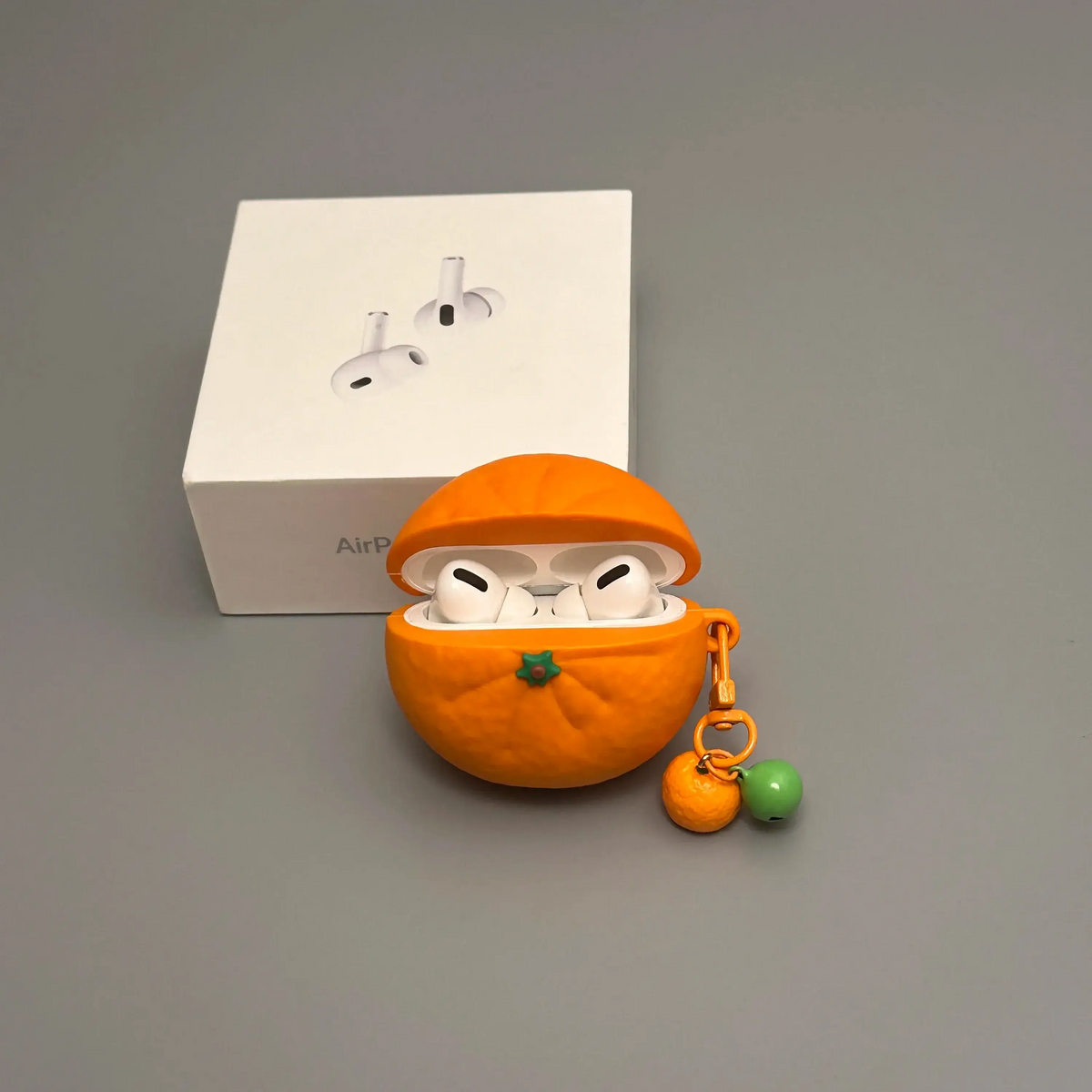 Cute Realistic Mini Orange AirPods Case