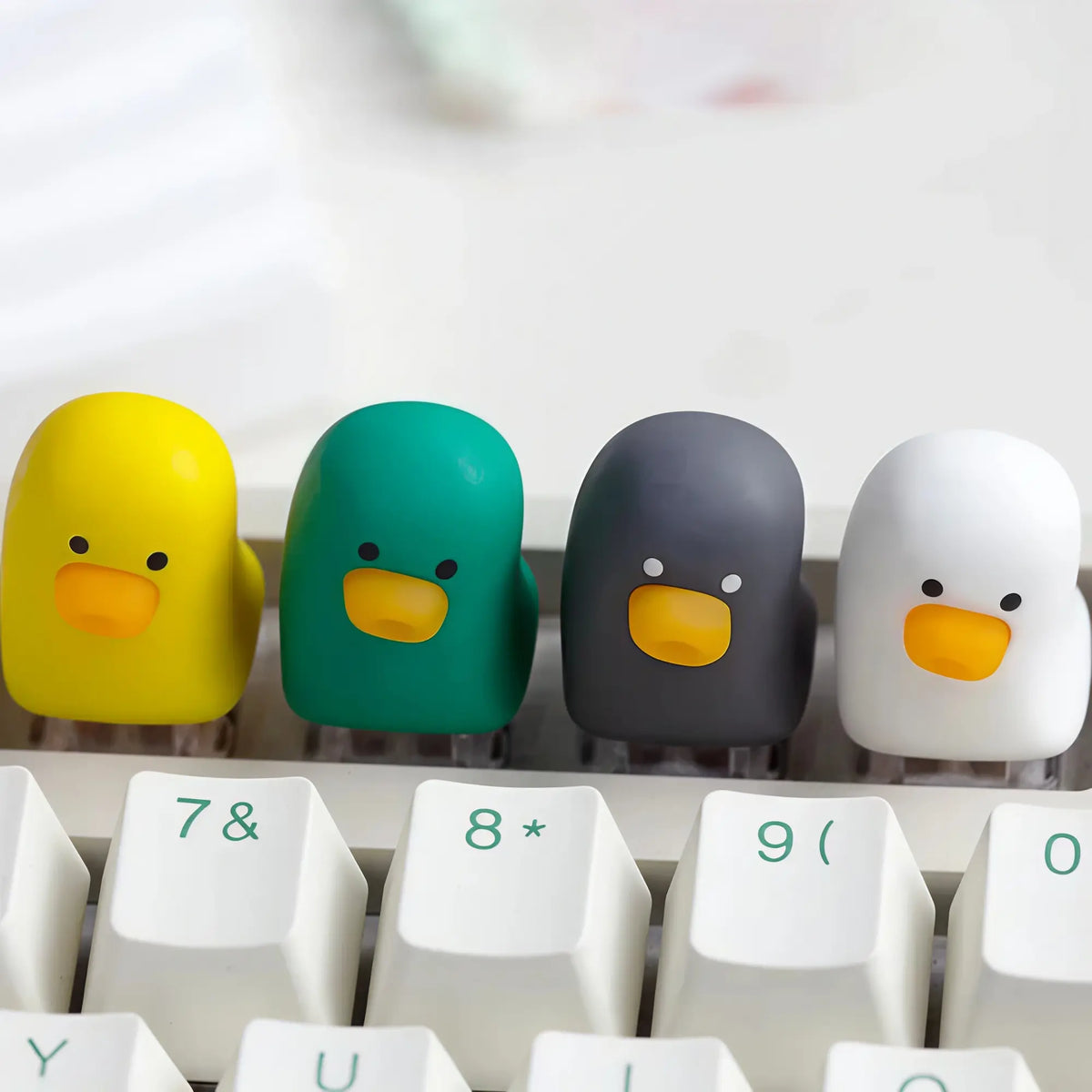 Four-Color Duck Artisan Keycap for Mechanical Keyboards