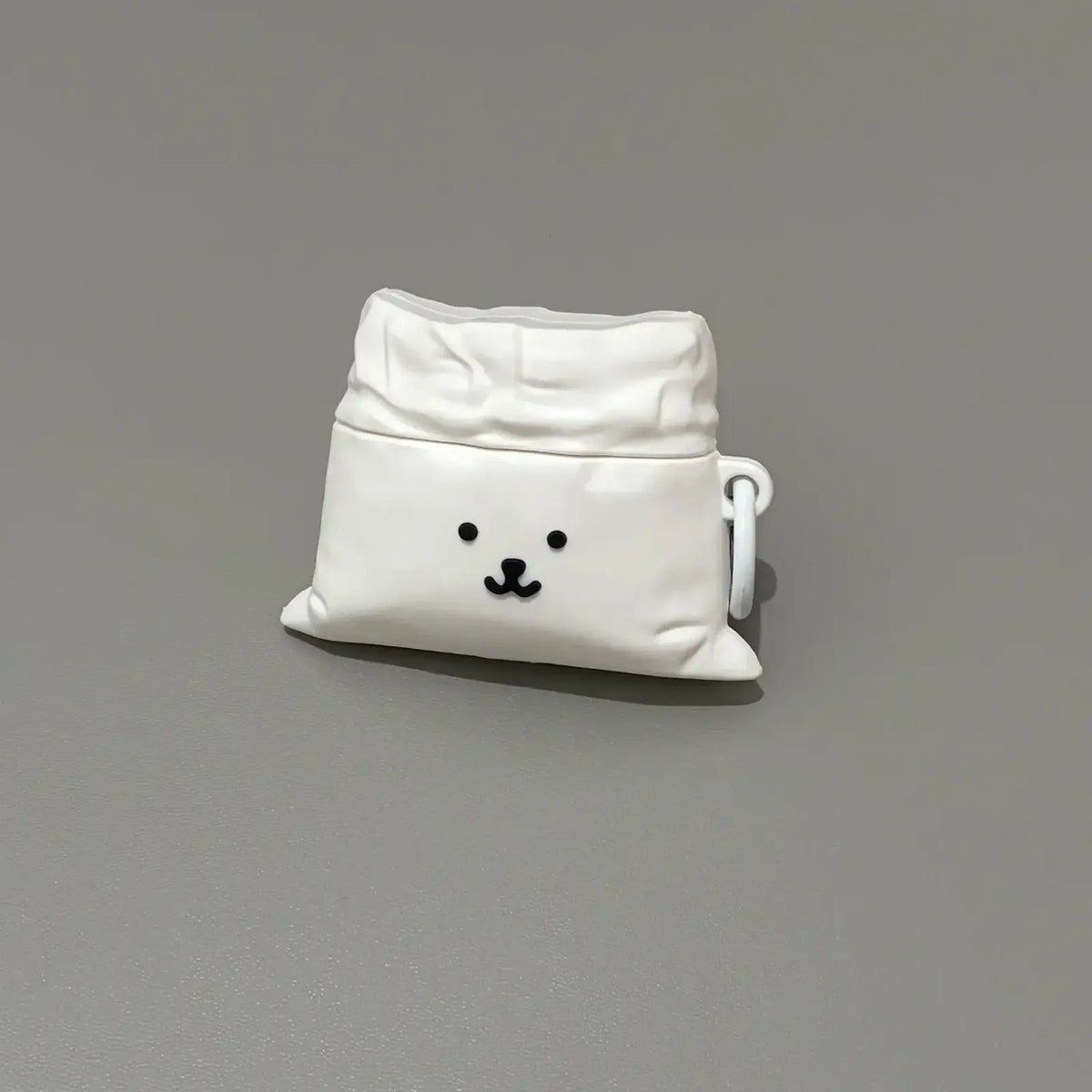Fun Little White Bear Pouch AirPods Case