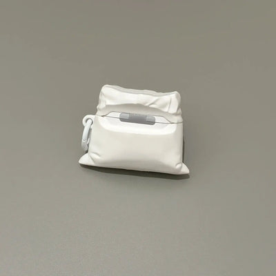 Fun Little White Bear Pouch AirPods Case