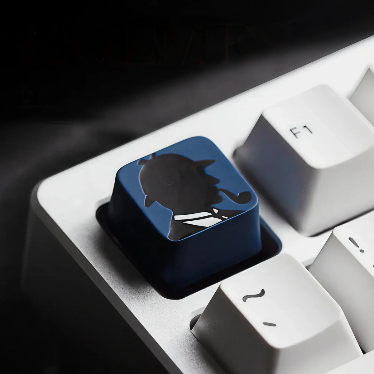 Sherlock Holmes Silhouette Artisan Keycap for Mechanical Keyboards